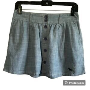 Abercrombie Kids Chambray Button Front Skirt Size Large